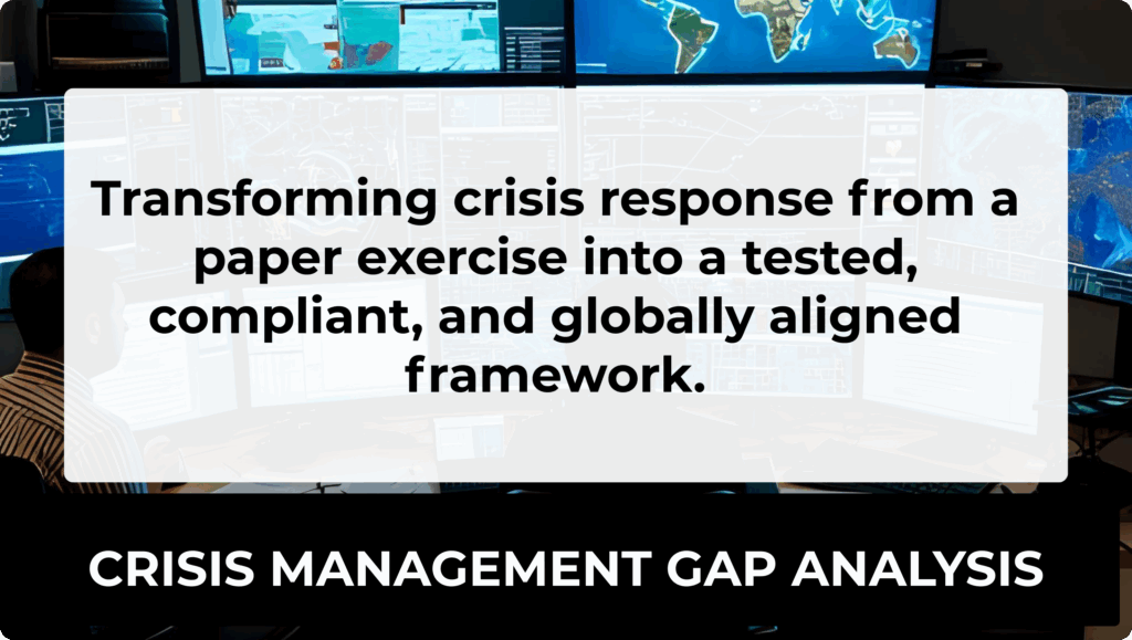 CRISIS MANAGEMENT GAP ANALYSIS - BACK